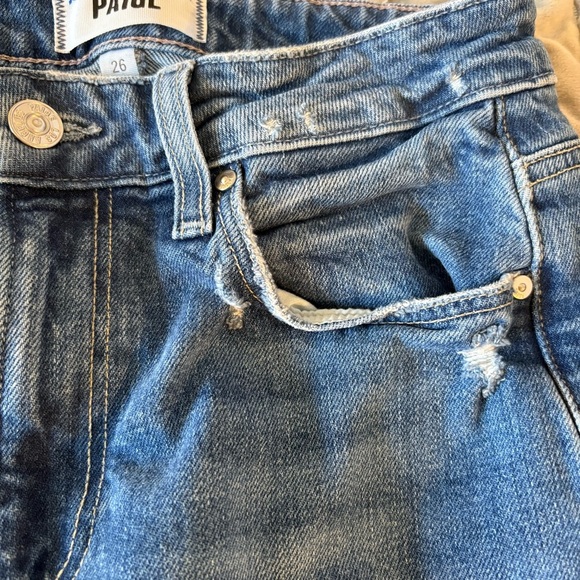 Paige jeans Sarah Straihht Leg Crop. Size 26. EUC. Perfectly‎ lightly distressed - Picture 7 of 8